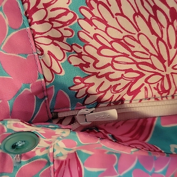 LILLY PULITZER Cropped Blue Pink White Flowe Print Pants Size 2 - Picture 7 of 14